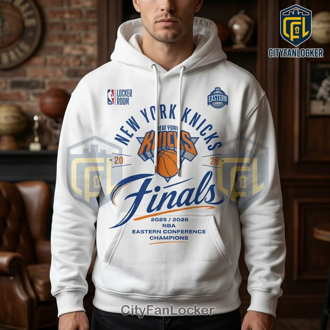 New York Knicks 2025-2026 NBA Eastern Conference Champions Hoodie