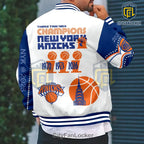 New York Knicks 2026 NBA Finals Champions Baseball Jacket