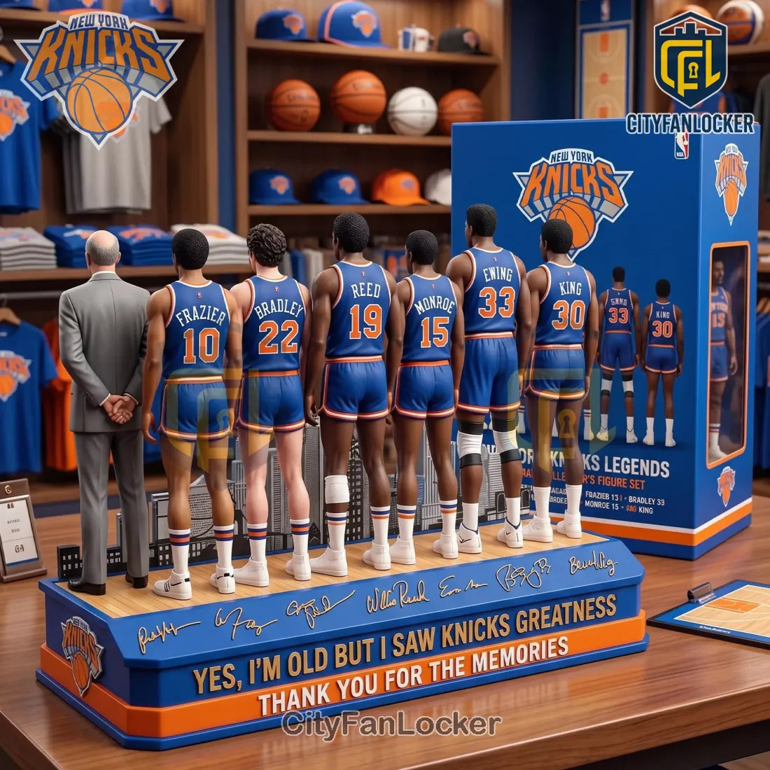 New York Knicks Legends Commemorative Player Figurine Acrylic Plaque