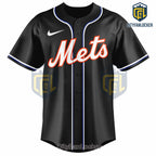 New York Mets Black Custom MLB Baseball Jersey