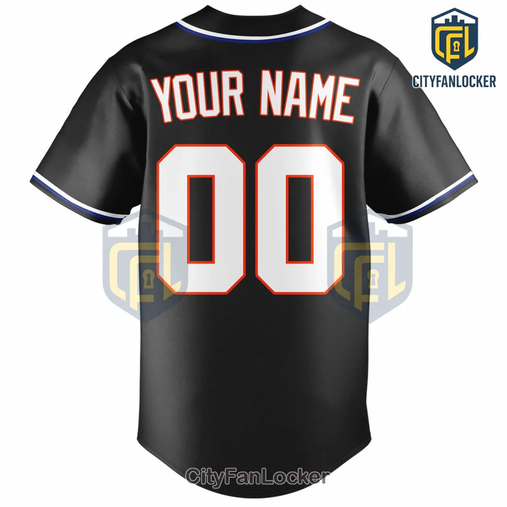 New York Mets Black Custom MLB Baseball Jersey