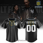 New York Yankees Nike Black Night Personalized Baseball Jersey