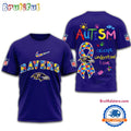 NFL Baltimore Ravens 2025 Autism Awareness 3D Shirt