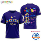 NFL Baltimore Ravens 2025 Autism Awareness 3D Shirt