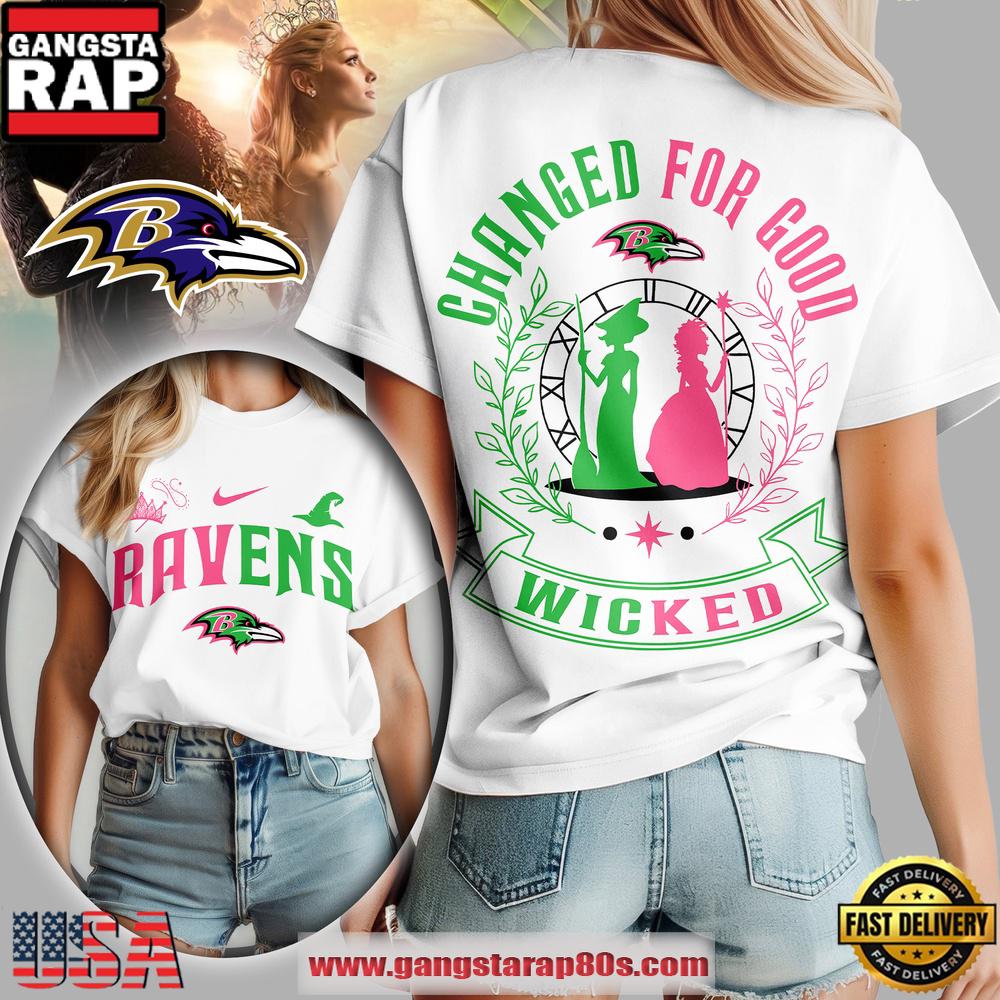 NFL Baltimore Ravens Wicked Changed For Good Women T-Shirt
