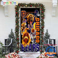 NFL Chicago Bears Football Team Christmas Door Cover, Football Xmas Door Covers