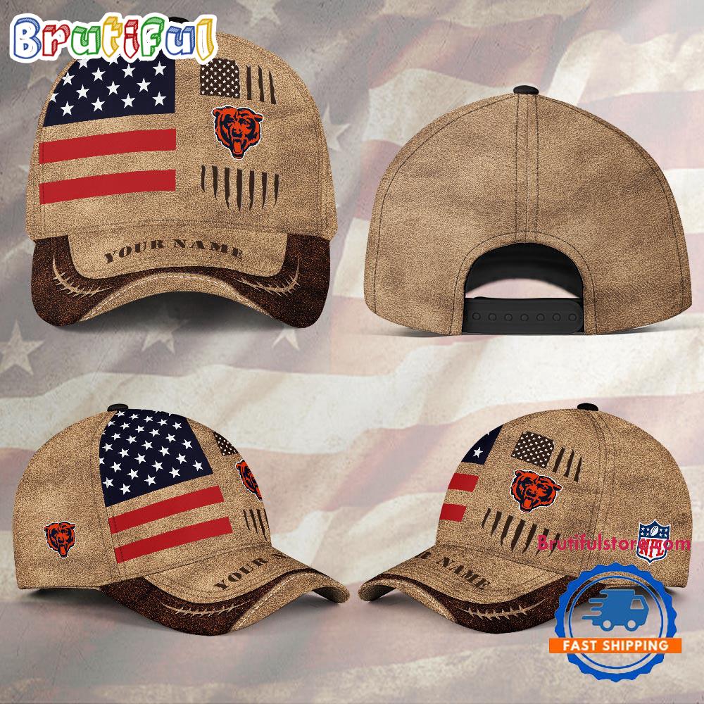 NFL Chicago Bears x American Flag Custom Baseball Cap