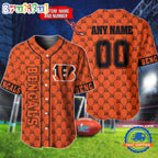 NFL Cincinnati Bengals Logo Team Hologram Pattern Design Baseball Jersey