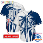 NFL Indianapolis Colts Palm Trees Pattern Summer Personalized Baseball Jersey
