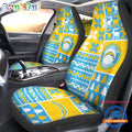 NFL Los Angeles Chargers Design Christmas Car Seat Covers, Football Xmas Car Decor