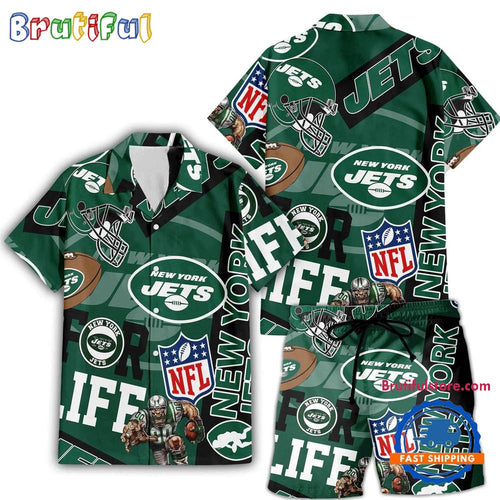 NFL New York Jets Limited Edition For Life Hawaiian Shirt And Shorts