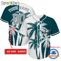 NFL Philadelphia Eagles Palm Trees Pattern Summer Personalized Baseball Jersey