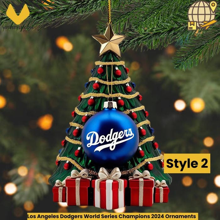 Los Angeles Dodgers World Series Champions 2024 Ornaments