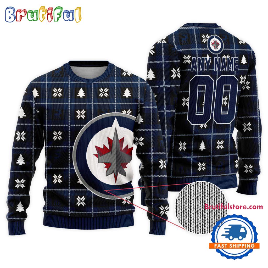 NHL Winnipeg Jets Personalized Snow Tree Ugly Christmas Sweater