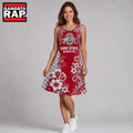 Ohio State Buckeyes NCAA Sporty Floral Elegance Women’s Sleeveless Dress