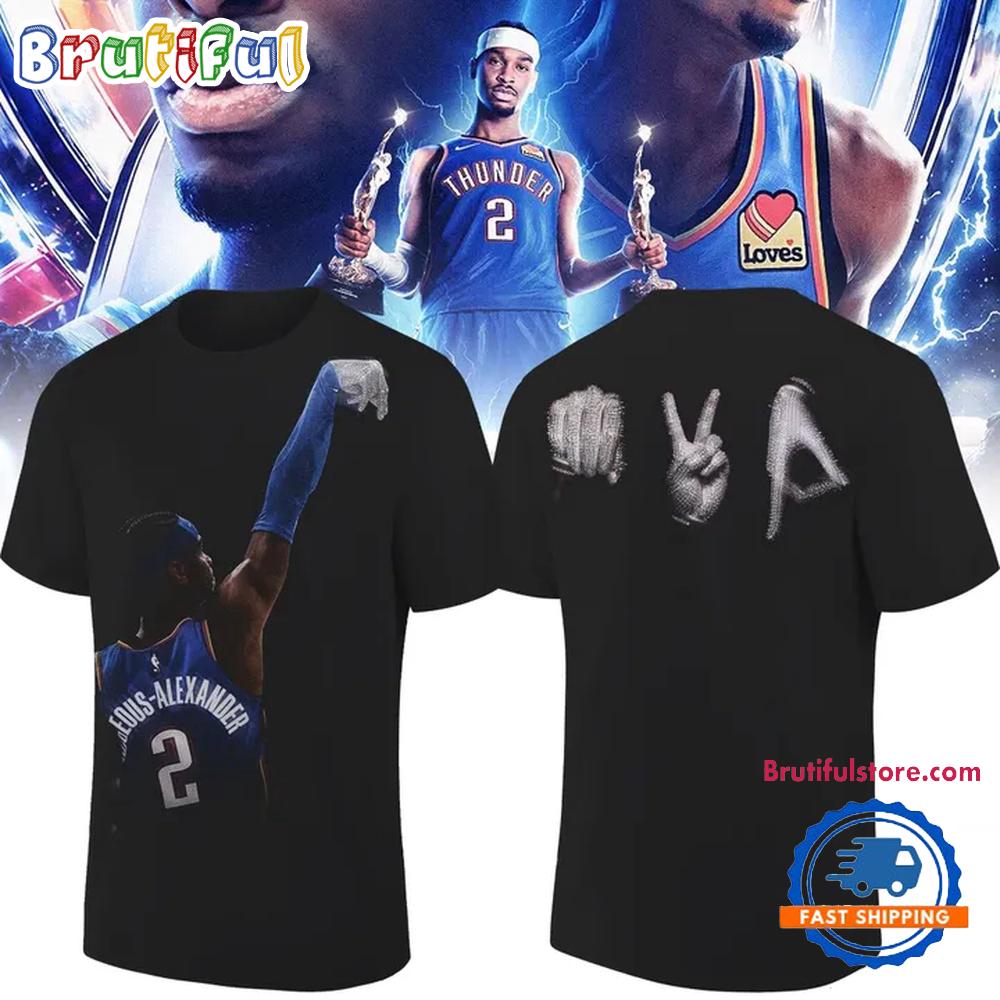 Oklahoma City Thunder 2026 MVP Back 2 Back Black T Shirt