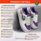 Omega Psi Phi Fraternity Custom Purple & Gold Air Force 1 Sneakers