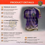 Omega Psi Phi Plaid Purple Gold Gradient Fraternity T-Shirt