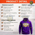 Omega Psi Phi Que Dawg Distressed Purple Vintage Hoodie