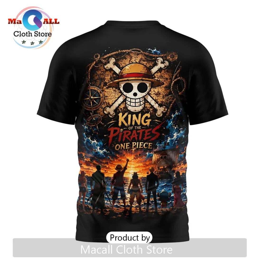 One Piece Luffy Monkey D King of Pirates Anime Series T-Shirt