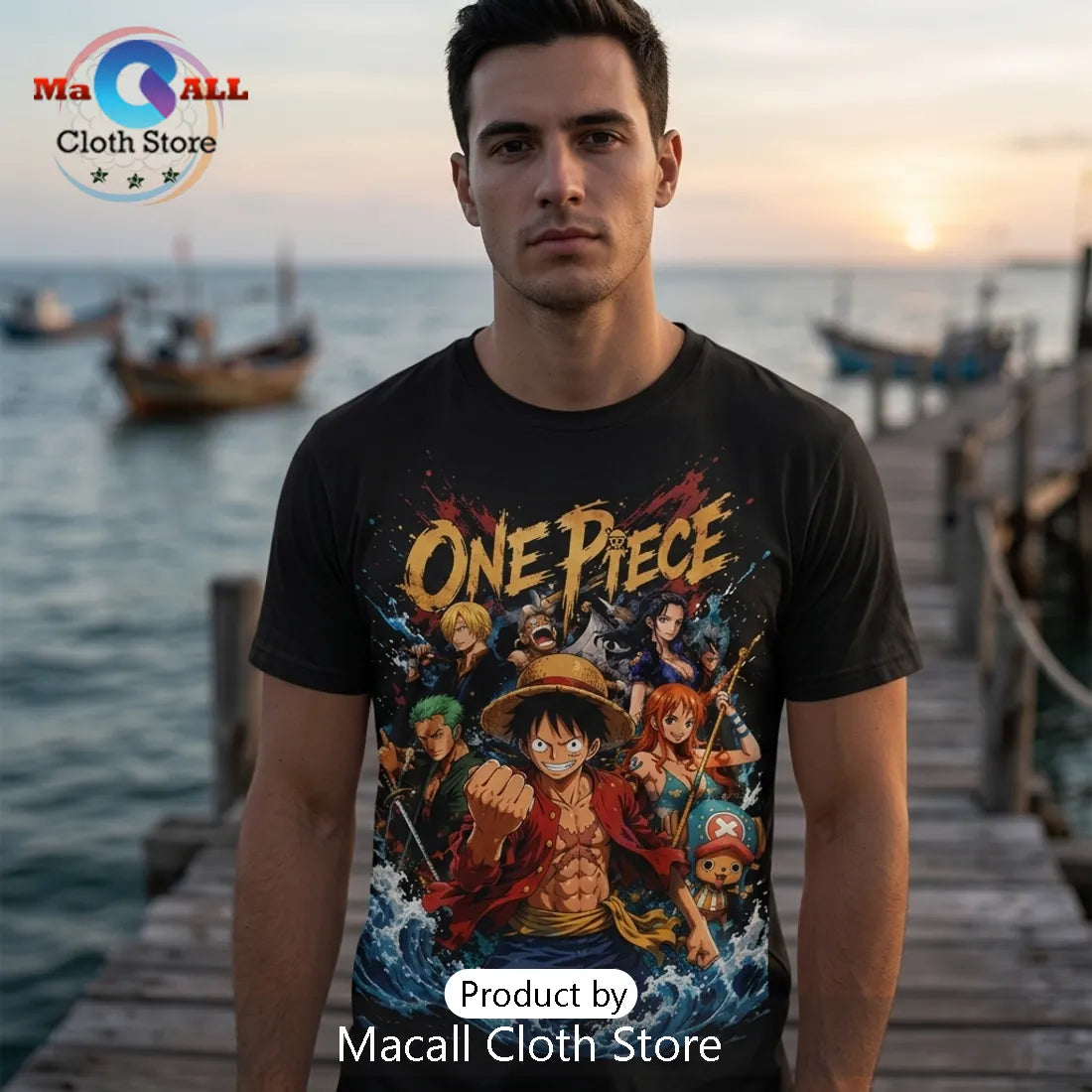 One Piece Luffy Monkey D King of Pirates Anime Series T-Shirt