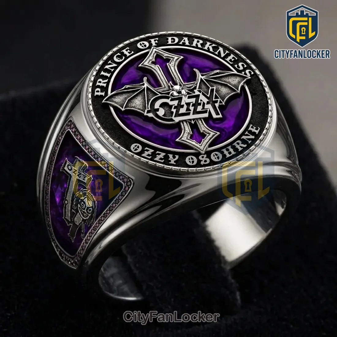 Ozzy Osbourne 3D Engraved Ring 2026