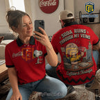 Peanuts x Coca-Cola Snoopy and Charlie Brown Red Polo Shirt