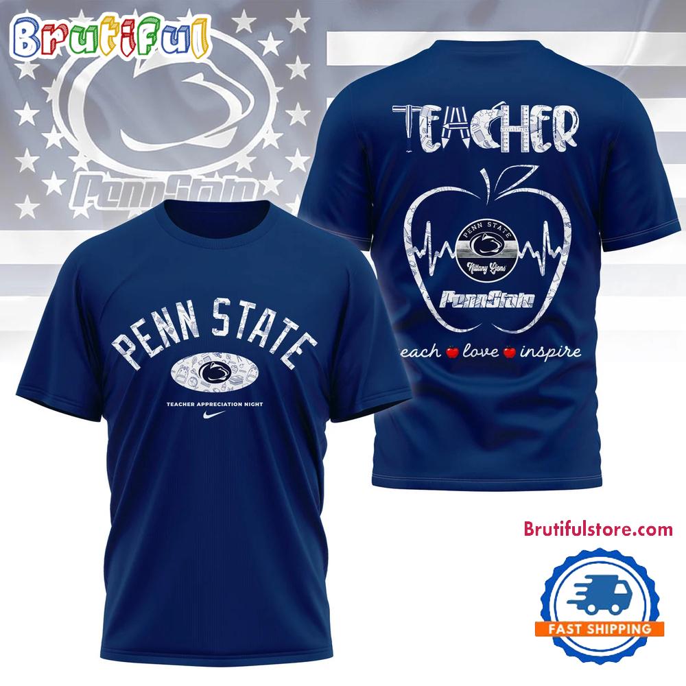 Penn State Nittany Lions Teacher Appreciation Night 3D Shirt