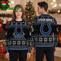 Personalized Indianapolis Colts Horseshoe Custom Name Ugly Christmas Sweater