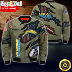 Personalized NFL Los Angeles Chargers Bomber Jacket Iconic Bomber Look