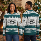 Philadelphia Eagles Eagle Logo Snowflake Ugly Christmas Sweater