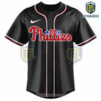Philadelphia Phillies Custom Black Personalized Baseball Jersey