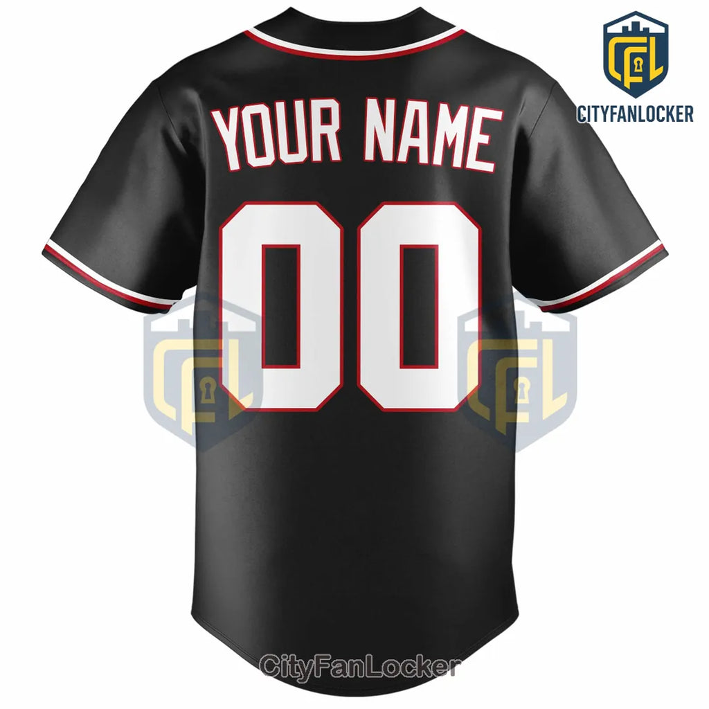 Philadelphia Phillies Custom Black Personalized Baseball Jersey