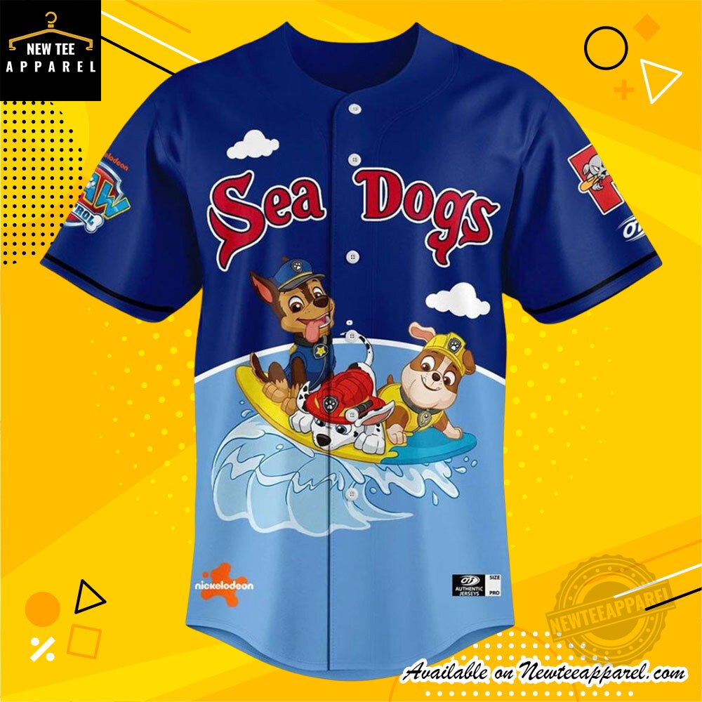 Portland Sea Dogs x Paw Patrol Night 2026 Personalized Baseball Jersey