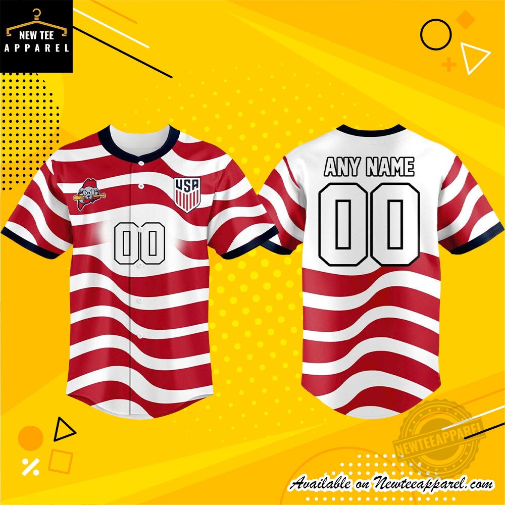 Portland Sea Dogs x Team USA World Cup 2026 Personalized Baseball Jersey