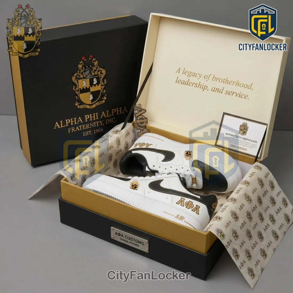 Premium AΦA Alpha Phi Alpha Air Force 1 Sneakers