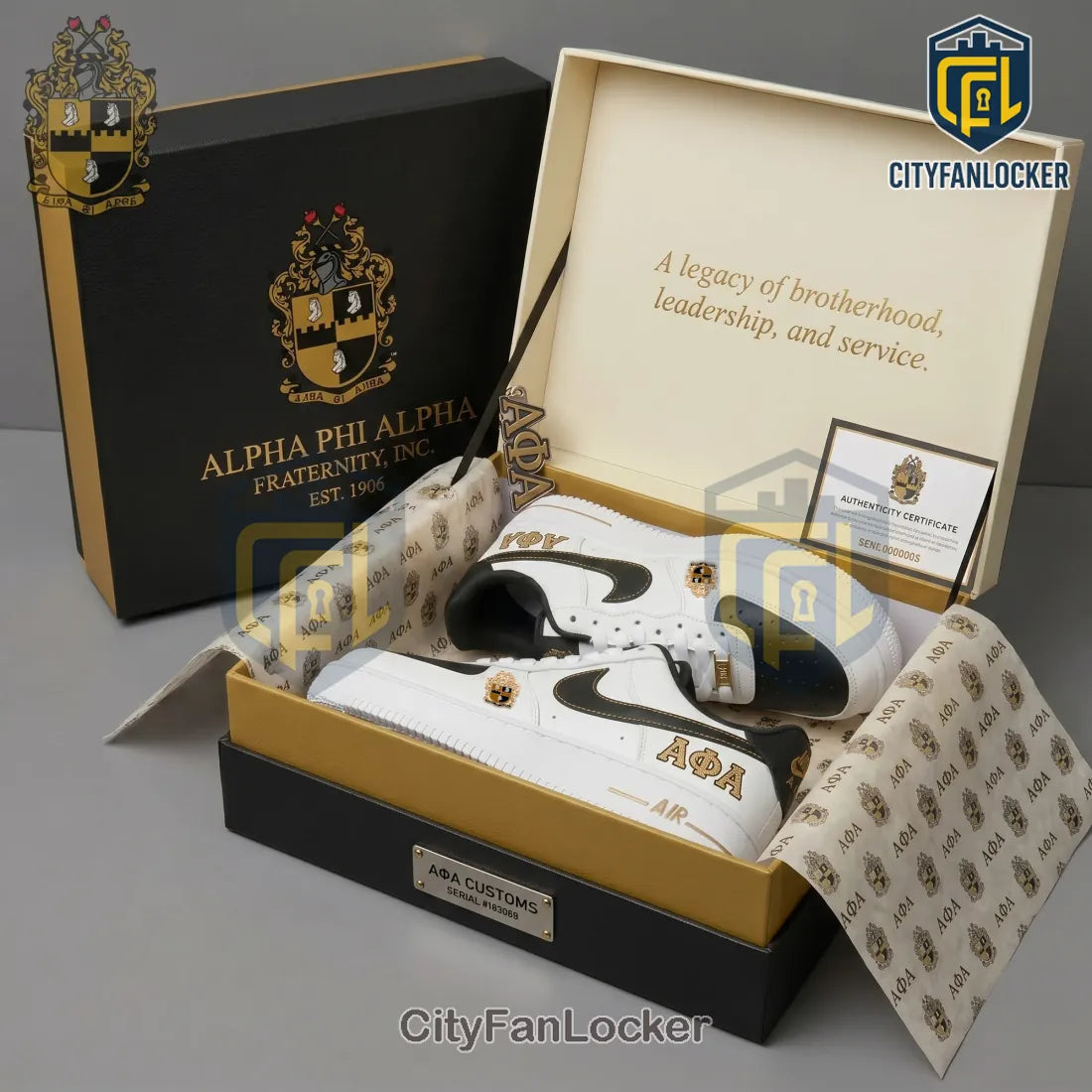 Premium AΦA Alpha Phi Alpha Air Force 1 Sneakers