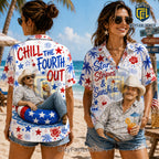 Premium Chill The Fourth Out American Flag Hawaiian Shirt