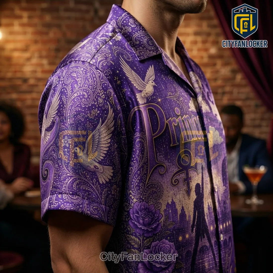 Prince Vintage Purple Button Down Shirt