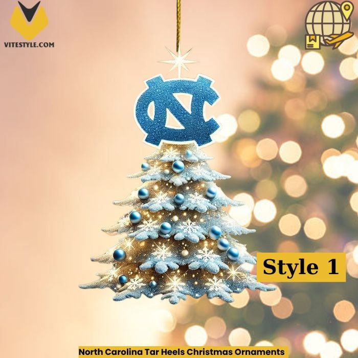 North Carolina Tar Heels Christmas Ornaments