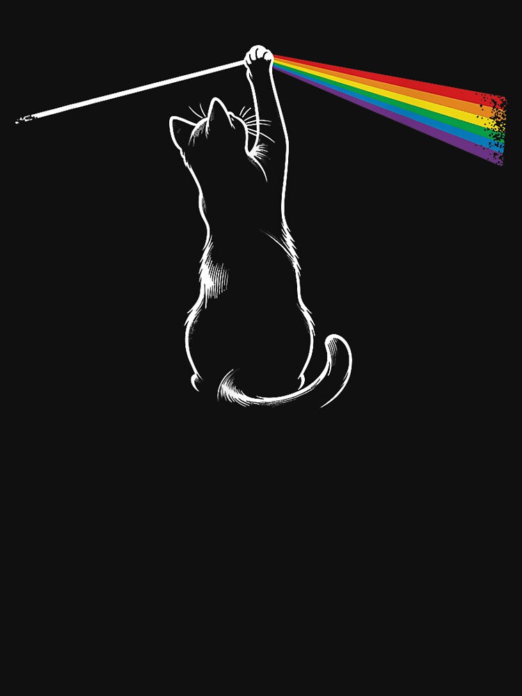 Funny Cat Rock Music Dark Side Of The Meow Cat Shirt