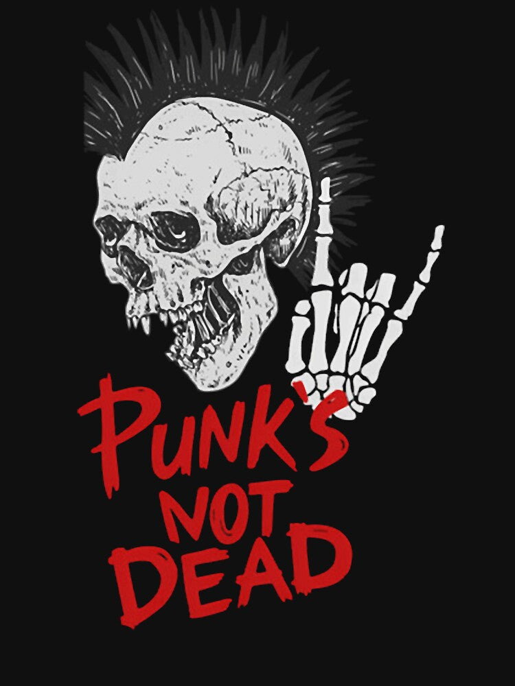 Punks Not Dead Skull Punk Rocker Shirt