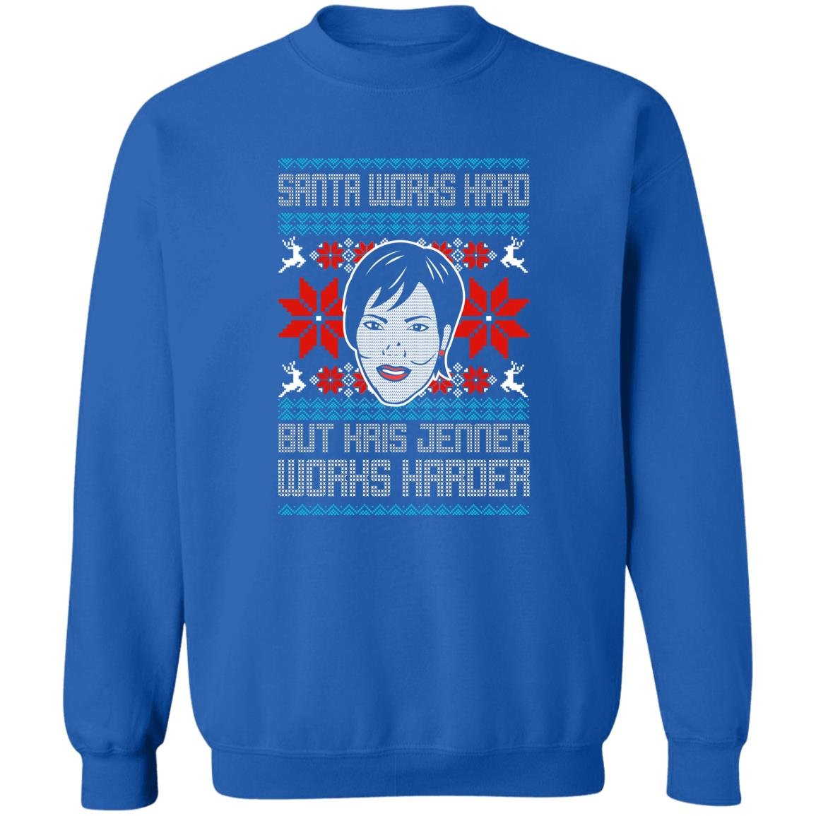 Santa Works Hard But Kris Jenner Works Harder Ugly Christmas Sweater