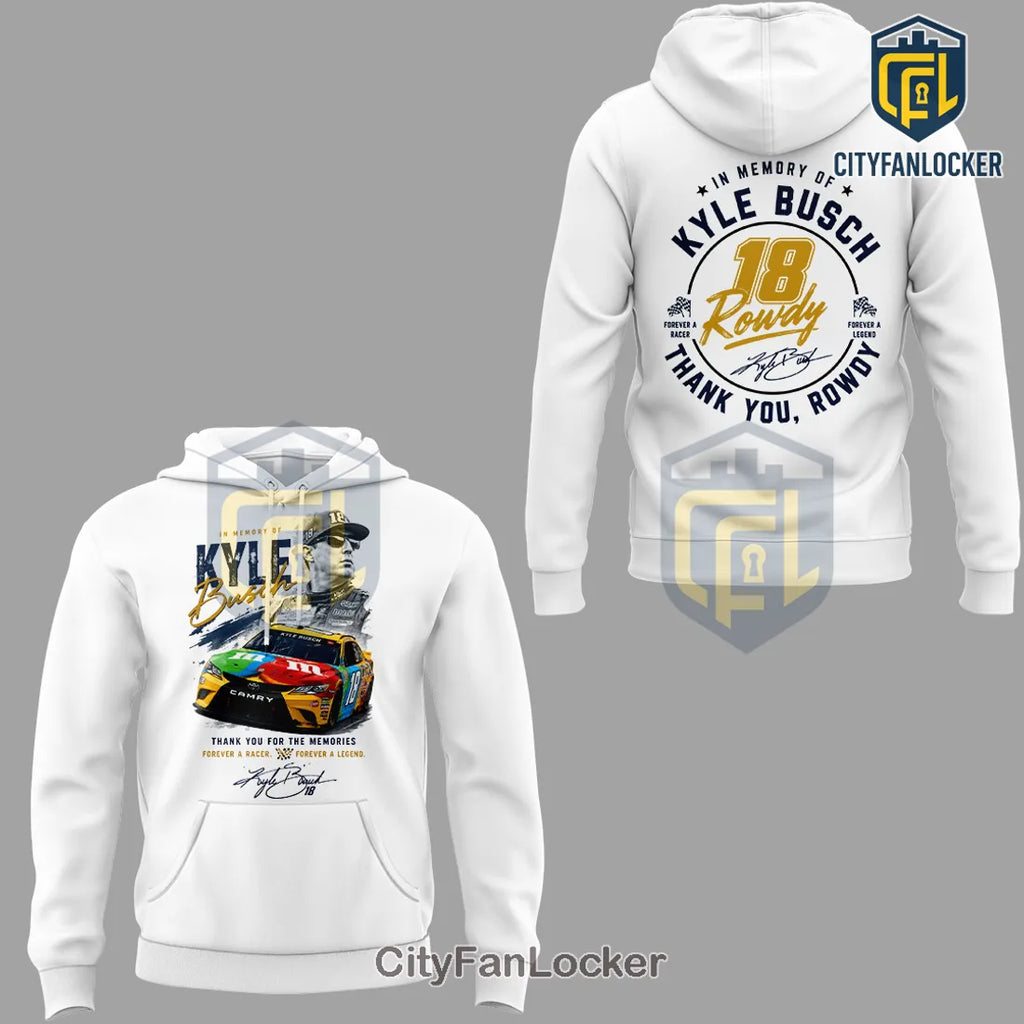 Remembering Kyle Busch 1985-2026 Rowdy Legend Memorial Hoodie