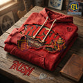 Rush Band Vintage Red Distressed 1968-2027 Hoodie