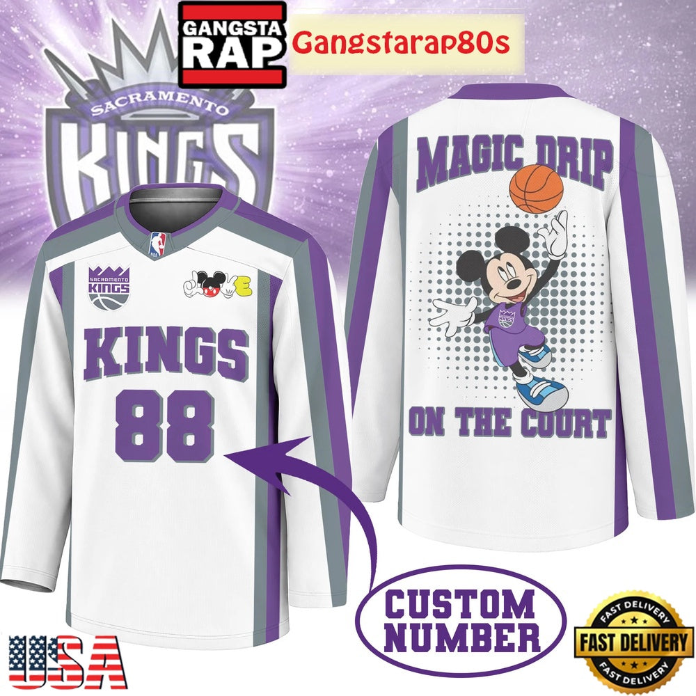 Sacramento Kings Premium NBA Magic Drip Long Jersey Shirt