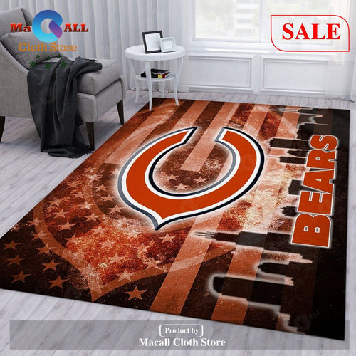 [SALE] Chicago Bears NFL Rug Bedroom Rug Christmas Gift US Decor - Indoor Outdoor Rugs