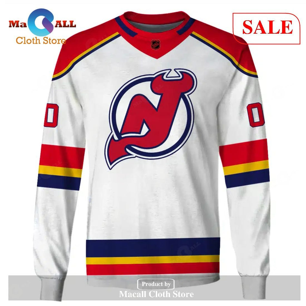 [SALE] Personalized Name And Number NHL Reverse Retro Jerseys New Jersey Devils Hoodie Sweatshirt 3D