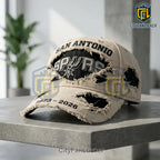 San Antonio Spurs 1973-2026 Distressed Cream Baseball Snapback Hat
