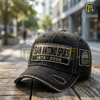 San Antonio Spurs 1973-2026 Western Conference Champions Distressed Denim Cap